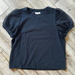 Madewell Puff-Sleeve Tee in Black